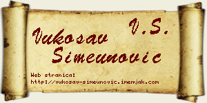 Vukosav Simeunović vizit kartica